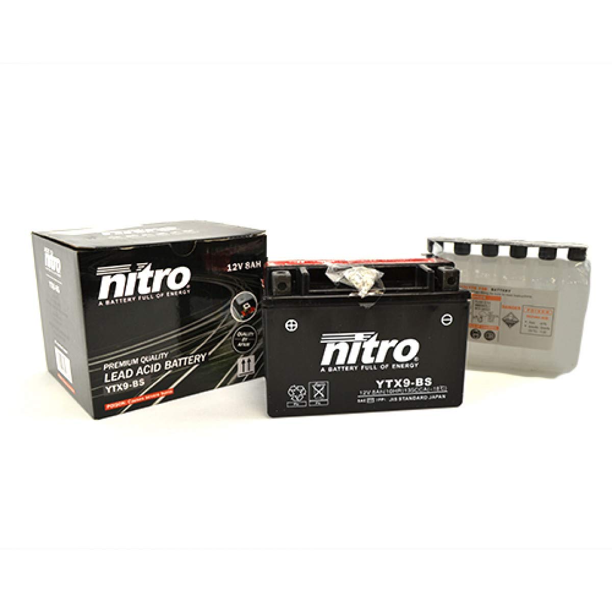 NITRO YTX9-BS -N- Batteries Schwarz (Preis inkl. EUR 7,50 Pfand) von Nitro