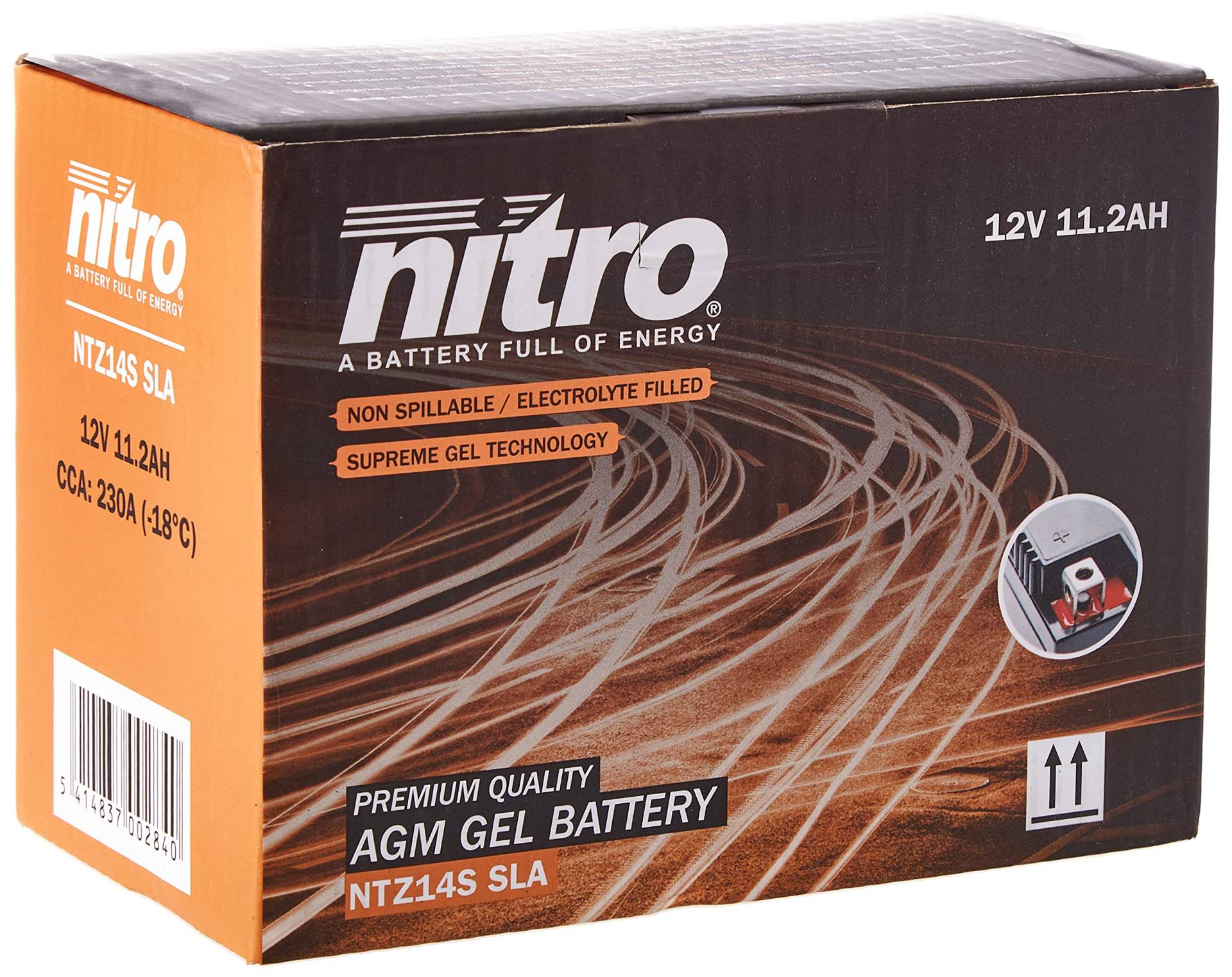 NITRO YTZ14S -N- Batteries, Schwarz (Preis inkl. EUR 7,50 Pfand), 100 von Nitro