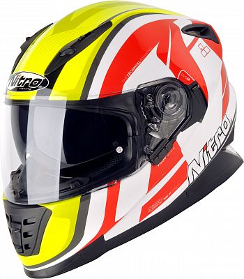 Nitro NRS-1 Pursuit, Integralhelm - Weiß/Neon-Gelb/Rot - XXL von Nitro