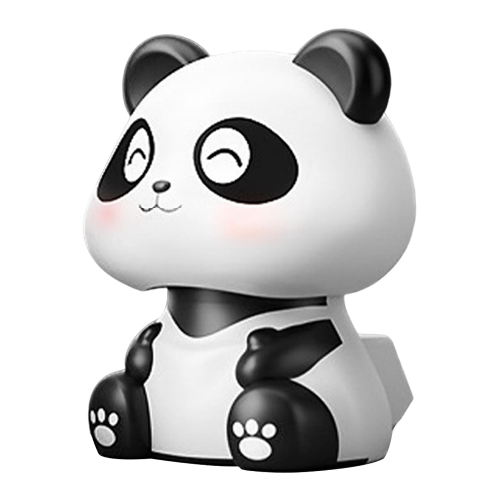 Panda-Armaturenbrett-Ornamente – Anhänger zum Aufhängen im Auto, Tierstatuetten | Panda-Armaturenbrett-Figuren, bezaubernde Panda-Auto-Armaturenbrett-Dekoration, solarbetriebener wackelnder Panda für von Nixieen