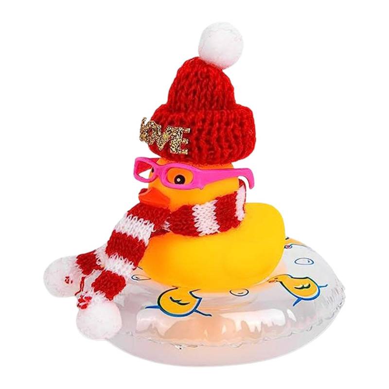 Squeeze Duck Auto-Dekoration für das Armaturenbrett, Gummiente | Weihnachtsspielzeug, Gummispielzeug zum Drücken, lustige Raumdekoration von Nixieen