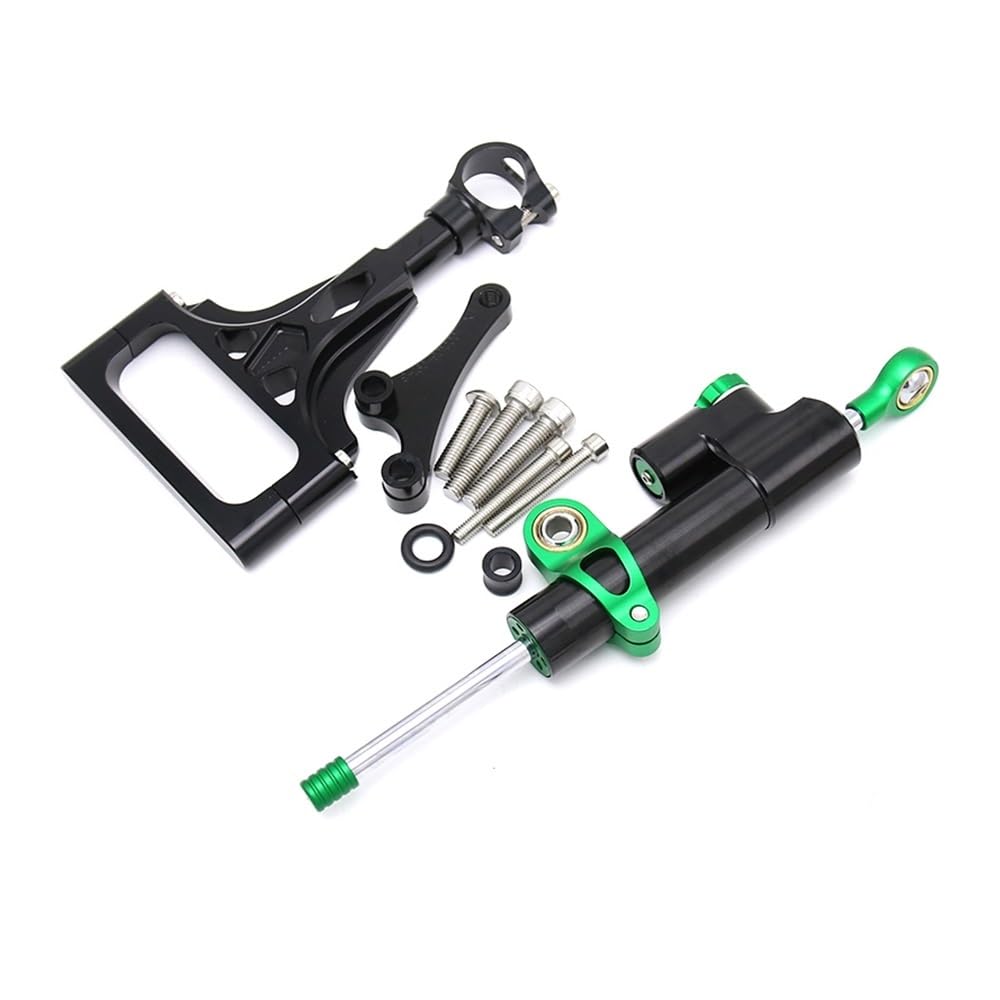 Für K&awasaki Für Z1000 Für Z750 2003-2009 Motorrad Lenkung Stabilisator Dämpfer Montage Halterung Kit Stabilisator Lenkungsd(Black Green) von Niyade