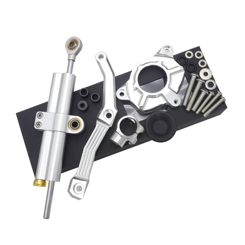 Motorrad Einstellbare Lenkung Dämpfer Stabilisator Halterung Kit Für K&awasaki Für Z1000 Für Z 1000 2010-2013 Stabilisator Lenkungsd(Silver D) von Niyade