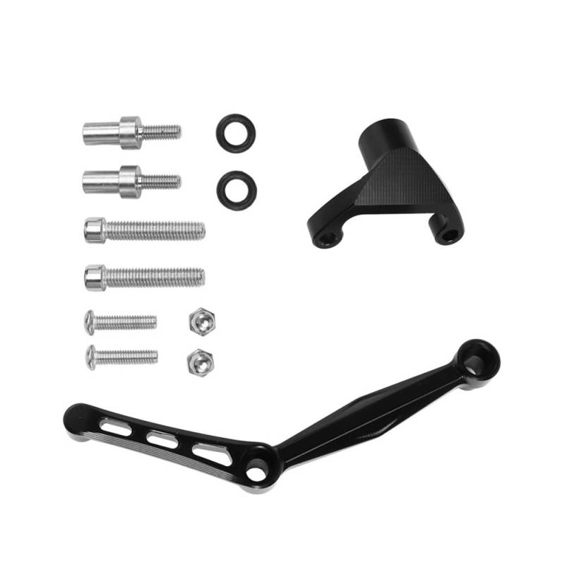 Motorrad Lenkung Stabilisator Dämpfer Montage Halterung Kit Für D&ucati Für Monster 937 Für Monster 950 2021-2024 Stabilisator Lenkungsd(Black) von Niyade