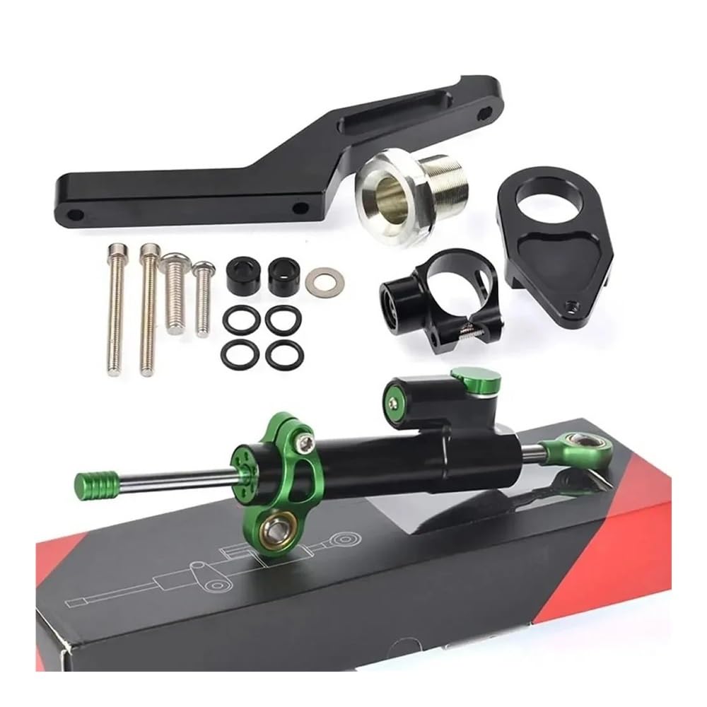 Motorrad Lenkungsdämpfer Stabilisator & Halterung Mount Kit Für K&awasaki Für Ninja Für ZX-6R Für ZX6R 2009-2022 Stabilisator Lenkungsd(1 Set-color-04) von Niyade