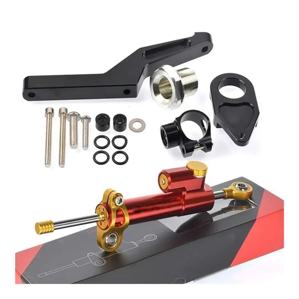 Motorrad Lenkungsdämpfer Stabilisator & Halterung Mount Kit Für K&awasaki Für Ninja Für ZX-6R Für ZX6R Für ZX 6R 636 2009-2022 Stabilisator Lenkungsd(Color-F) von Niyade