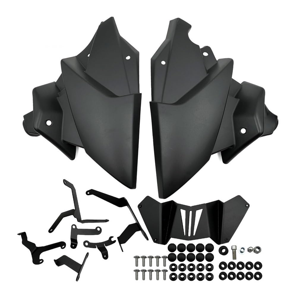 Motorrad Untere Chassis Wachen Motor Chassis Shroud Verkleidung Schutz Spoiler Gugel Abdeckung Für Y&amaha Für MT-09 Für MT09 SP 2021-2024 Motorradteile(Black) von Niyade