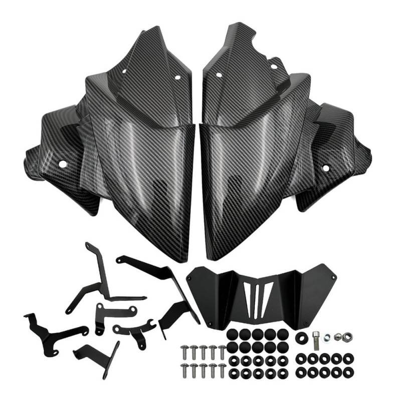 Motorrad Untere Chassis Wachen Motor Chassis Shroud Verkleidung Schutz Spoiler Gugel Abdeckung Für Y&amaha Für MT-09 Für MT09 SP 2021-2024 Motorradteile(Carbon fiber) von Niyade