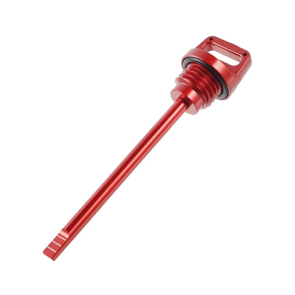 Niyade Für Banshee 350 Für YFZ350 1987-2006 Motor Übertragung Ölmessstab ATV Zubehör Ölstand Gauge Ölmessstab Stick Level Gauge(Red) von Niyade