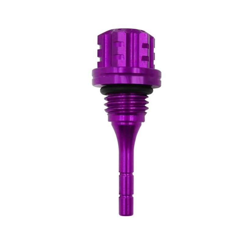 Niyade Für GY6 Für BWS Für 125CC Aluminium Legierung Ölmessstab Motorrad Zubehör Motorrad Motor Ölmessstab Einfüllckel Stick Level Gauge(Purple) von Niyade