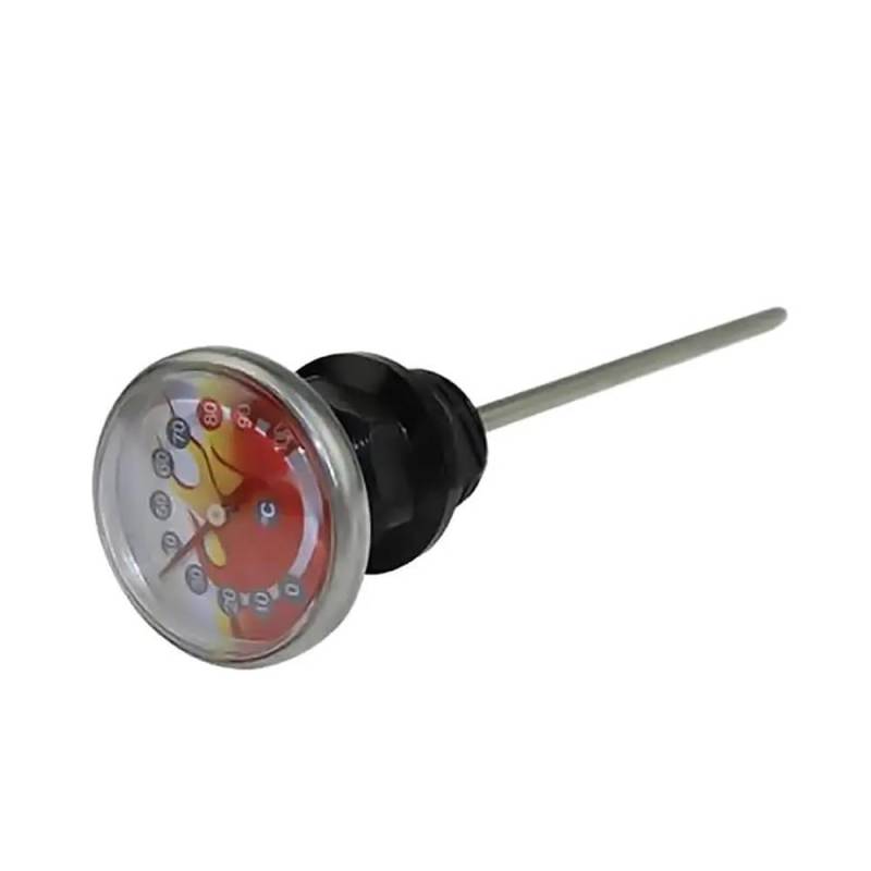 Niyade Motorrad Teile Öl Tank Temperatur Messgeräte Retrofit Lange Nal Thermometer Ölmessstab Für 110cc Für 125cc Stick Level Gauge(Black) von Niyade