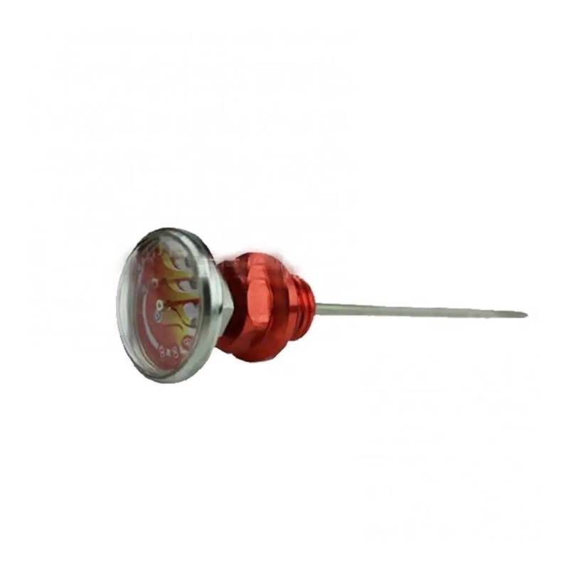 Niyade Öltank-Messstab Motorradteile Öltank-Temperaturmessgeräte Motorrad-Ölmessstab Für Motorrad Fahrrad ATV Ölckel Stick Level Gauge(Red) von Niyade