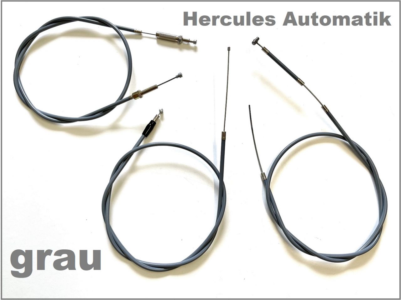 Bowdenzug SET GRAU 3 Stück für Hercules M1 M2 M3 M4 Sachs 504/505 mit Automatik von No-Name