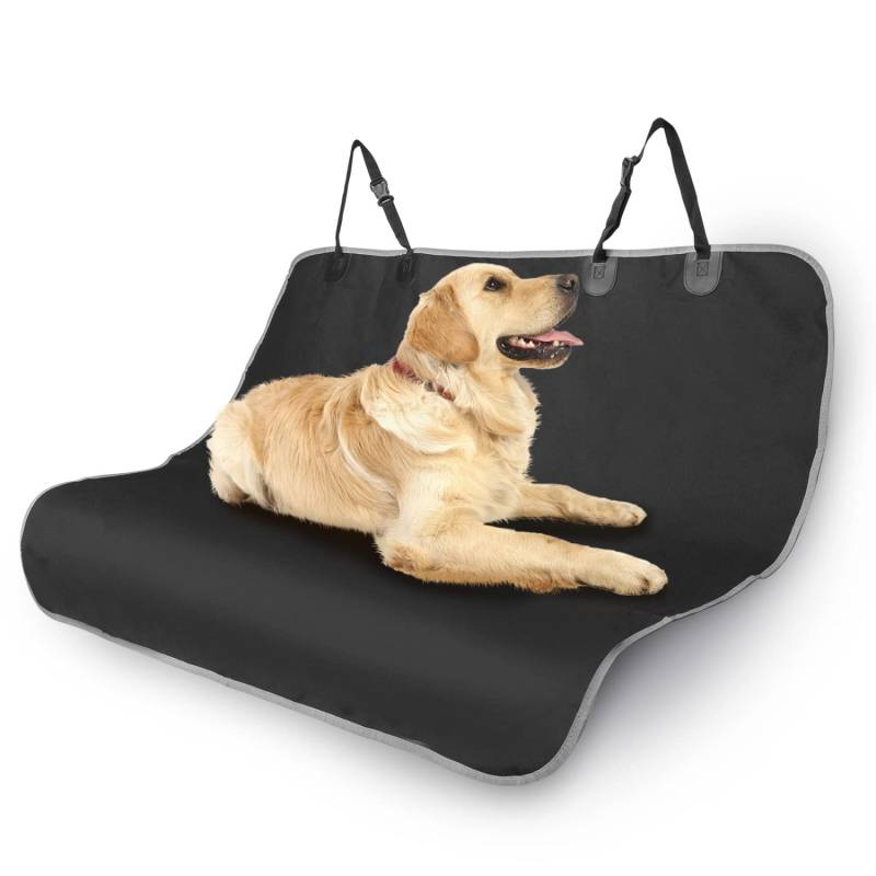 Nobleza Hunde-Sitzbezüge für Fahrzeuge, Auto-Rücksitzbezüge aus Oxford-Tuch, wasserdicht, Kratzfest und rutschfest, Autozubehör SUV Universal Schwarz 140 × 110 cm von Nobleza