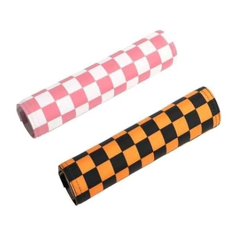 Lenkerpolster Crossbar Lenkerschutz Pads Runder Motorrad Lenker Crossbar Bar Pad Protector für Motocross Dirt Bike ATV Quad (Orange+ rosa) von Nocyclonic