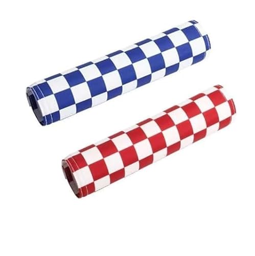 Lenkerpolster Crossbar Lenkerschutz Pads Runder Motorrad Lenker Crossbar Bar Pad Protector für Motocross Dirt Bike ATV Quad (Rot+Blau) von Nocyclonic