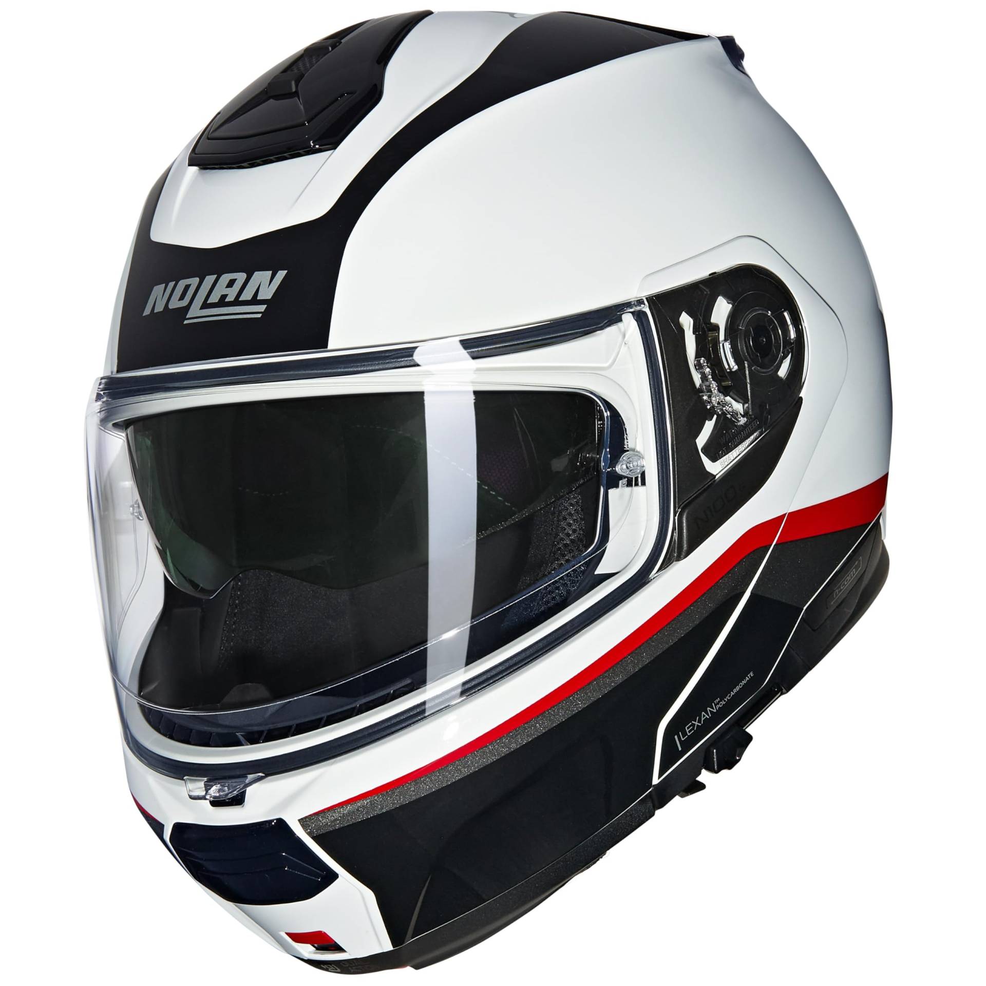 NOLAN HELMET N100-6 INCOGNITO 344 M, White/Red/Black von Nolan