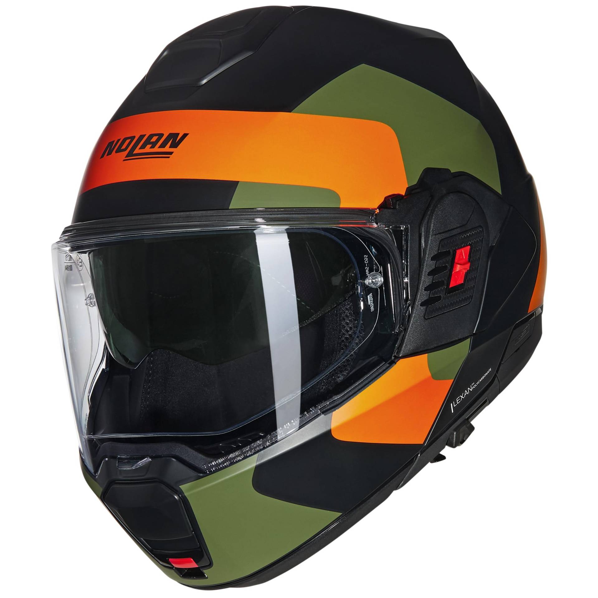 NOLAN HELMET N120-1 OMOCROMO 345 L, Black/Orange/Army Green von Nolan