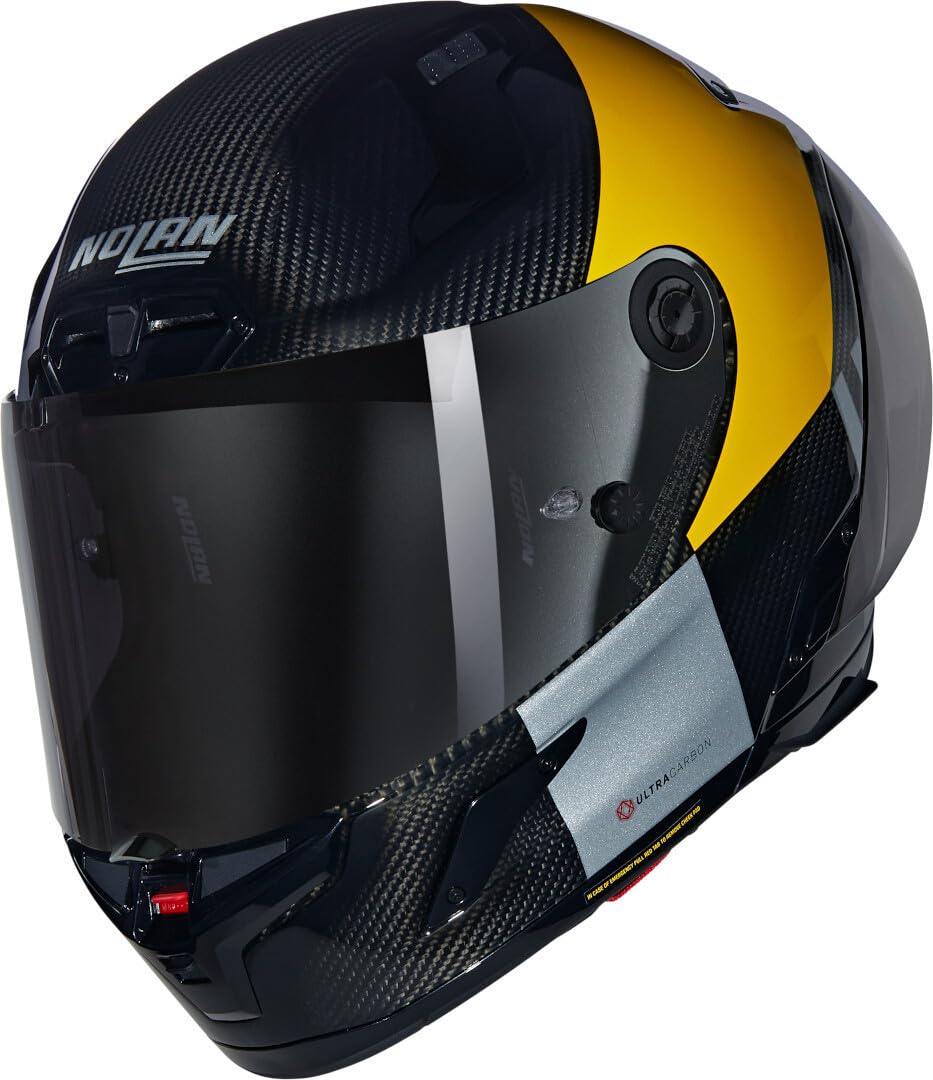 NOLAN HELMET X-804 RS COMBO GARA 350 L, Carbon/Yellow/Grey/Black von Nolan