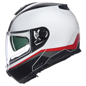 Nolan N100-6 Incognito Klapphelm Metallic Weiss Rot Schwarz von Nolan