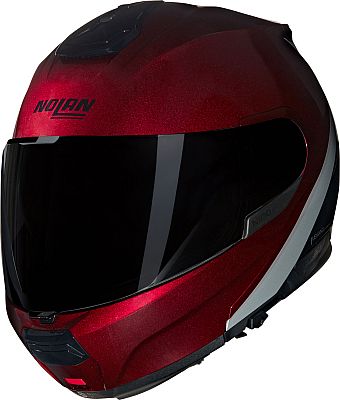 Nolan N100-6 Verniciatura Speciale 341, Klapphelm - Dunkelrot/Schwarz/Weiß - M von Nolan