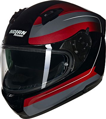 Nolan N60-6 Ermetico 345, Integralhelm - Dunkelgrau/Dunkelrot/Schwarz - XXL von Nolan