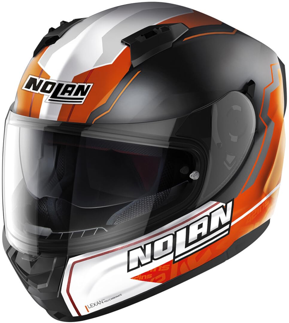 Nolan N60-6 Gemini Replica A. Rins Helm (Black Matt/Orange,L (60)) von Nolan