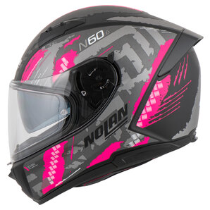 Nolan N60-6 Wheelspin Integralhelm Matt Schwarz Pink von Nolan