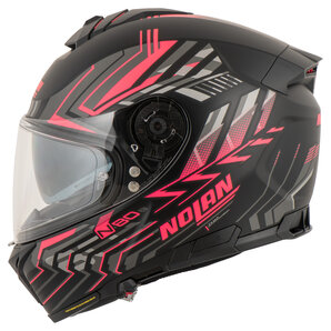 Nolan N80-8 Turbolence n-com Integralhelm Matt Schwarz Pink von Nolan