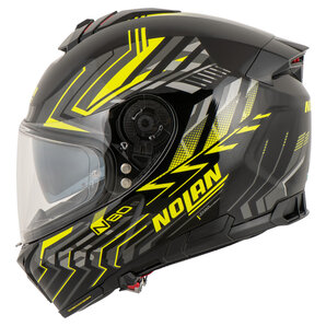 Nolan N80-8 Turbolence n-com Integralhelm Schwarz Gelb von Nolan