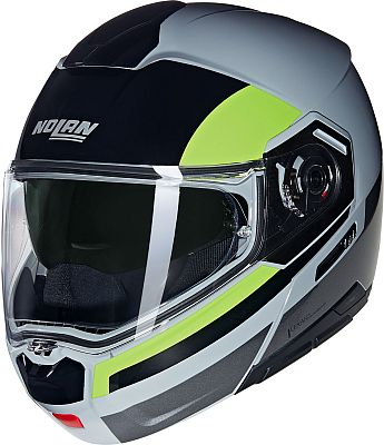 Nolan N90-3 Roboto 346, Klapphelm - Grau/Schwarz/Neon-Gelb - XL von Nolan