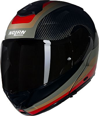 Nolan X-1005 Ultra Carbon Gran Tour 347, Klapphelm - Schwarz/Beige/Rot - M von Nolan