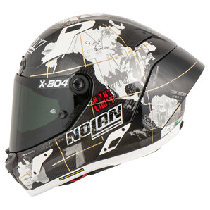 Nolan X-804 RS Carbon C.Checa Integralhelm Weiss Anthrazit Rot von Nolan