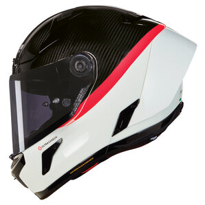 Nolan X-804 RS D.O.C. Carbon Glossy Integralhelm Weiss Orange von Nolan