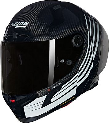 Nolan X-804 RS Ultra Carbon Ala 345, Integralhelm - Schwarz/Weiß - XL von Nolan