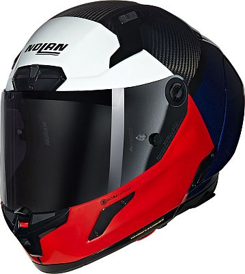 Nolan X-804 RS Ultra Carbon Blocco 348, Integralhelm - Schwarz/Dunkelblau/Rot/Weiß - L von Nolan