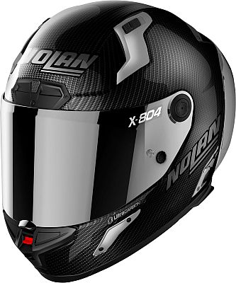 Nolan X-804 RS Ultra Carbon Silver Edition, Integralhelm - Schwarz/Dunkelgrau Silber-Verspiegelt - S von Nolan