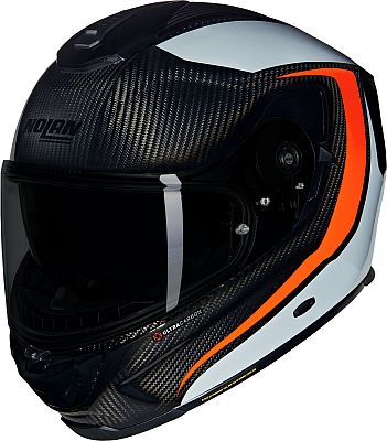 Nolan X-903 Ultra Carbon Intrigo 344, Integralhelm - Schwarz/Hellgrau/Neon-Rot - L von Nolan