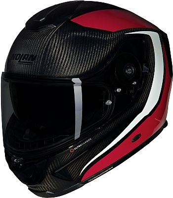 Nolan X-903 Ultra Carbon Intrigo 345, Integralhelm - Schwarz/Dunkelrot/Weiß - M von Nolan