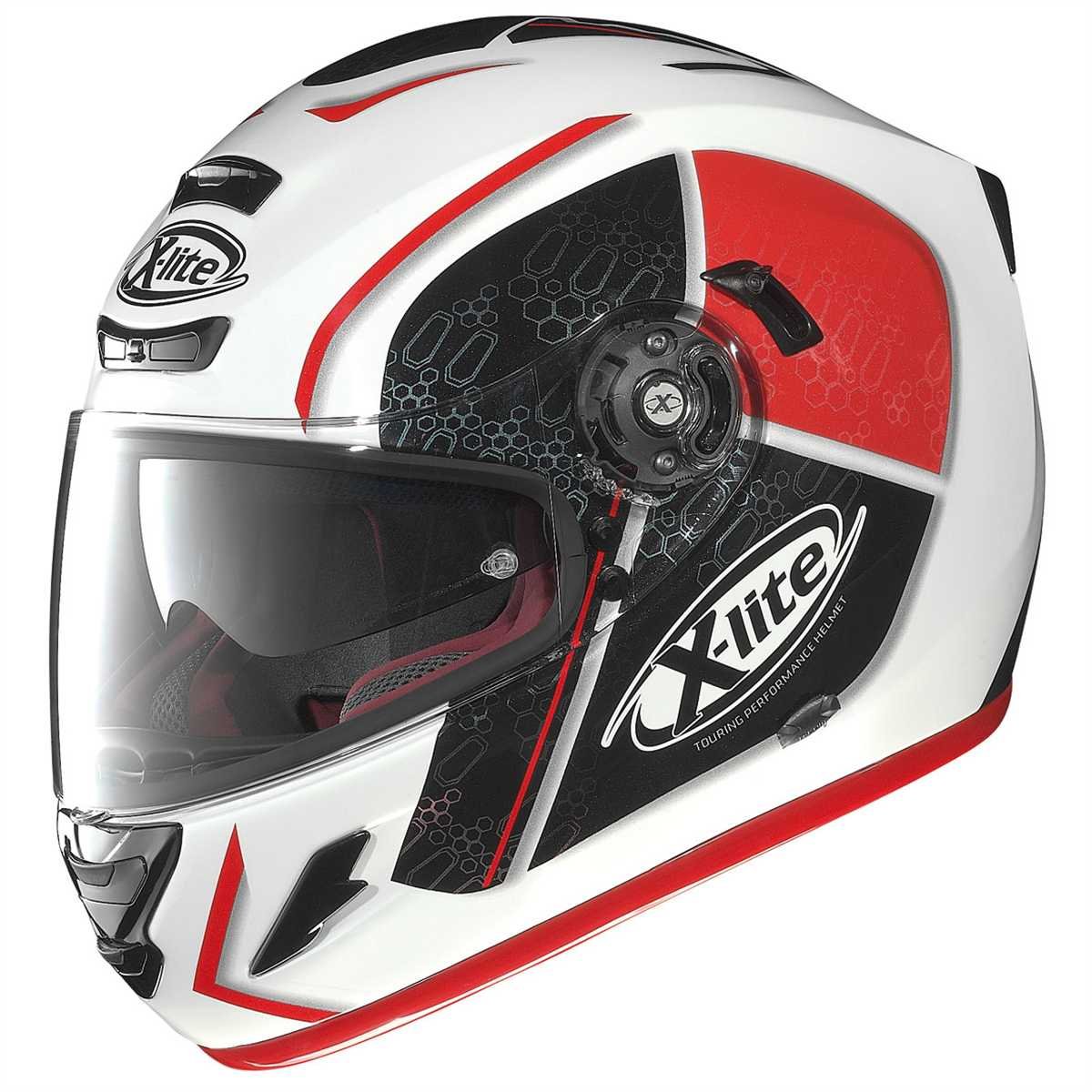 X-Lite X-702 GT Scorey Integralhelm, Farbe Weiss-schwarz-rot, Größe XL (61/62) von GREX