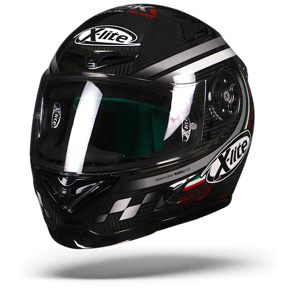 X-lite X-802RR Ultra Carbon SBK Integralhelm Motorrad - Carbon Weiss Größe S von GREX