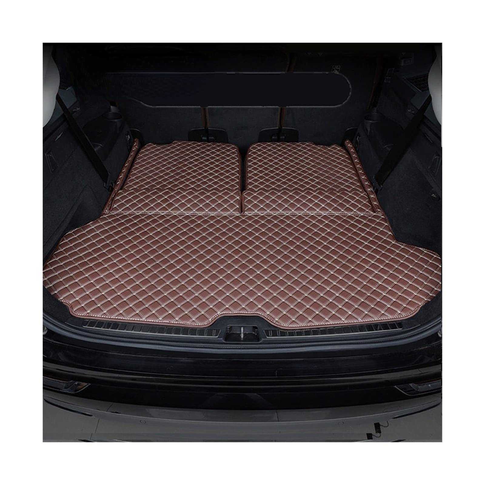 Nonuinz Für Volvo XC90 Sieben Sitze 2021-2023 Kofferraummatte Cargo Liner Teppich Innenteile Zubehör Kofferraummatten (Color : 1, Größe : B5) von Nonuinz