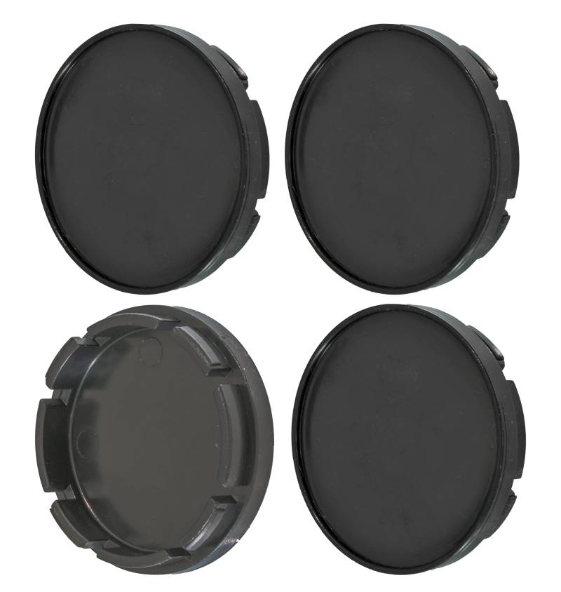 Set 4 Stück x 55mm Nabenkappen Radkappen Kappen Felgenkappen (Ohne Abdeckung, 55mm SCHWARZ) von Nordborn