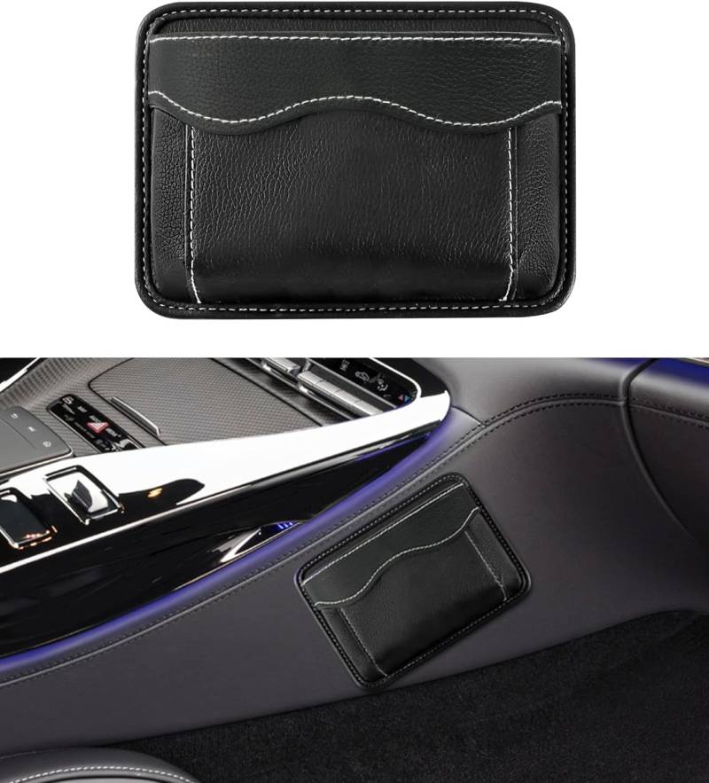 Norhogo Seitlicher Organizer für Autositze, Mini-Organizer aus Leder, Universal Seitliche Aufbewahrungstasche, Autositz Seitentaschen Organizer für Telefon,Kaution Sonnenbrille Oder Schlüssel von Norhogo