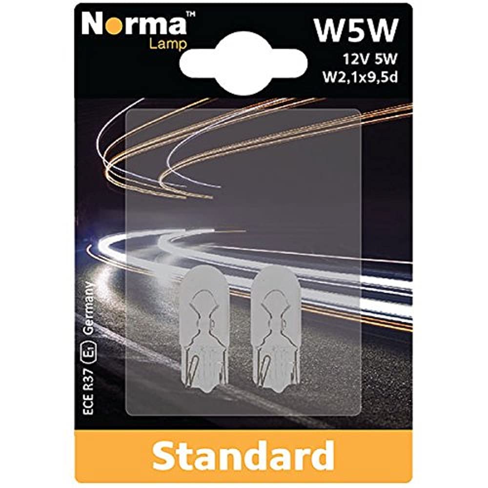 Norma 250732-202 W5W Wedge Sockellampen 12 V 5 W W2 von Norma