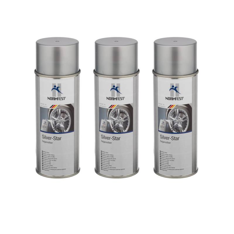 Normfest Felgensilber Silver-Star Felgenlack Spraydose silber 3x 400ml von Normfest