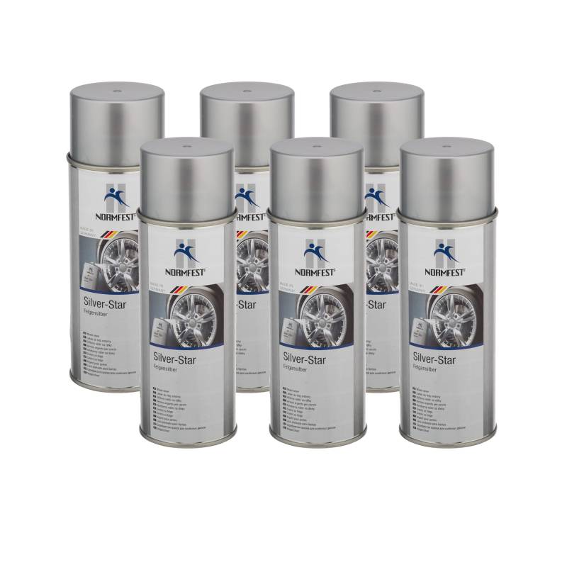 Normfest Felgensilber Silver-Star Felgenlack Spraydose silber 6x 400ml von Normfest