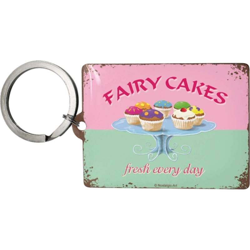 Nostalgic-Art 47011 Home und Country Fairy Cakes - Fresh every Day, Schlüsselanhänger, 6 x 4,5 cm von Nostalgic-Art