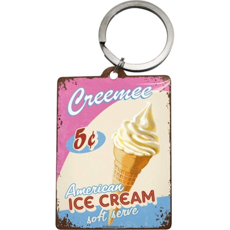 Nostalgic-Art 47021 USA Ice Cream, Schlüsselanhänger, 6 x 4,5 cm von Nostalgic-Art