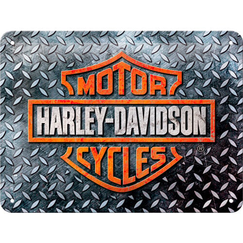 Nostalgic-Art Blechschild 15 x 20 "Harley-Davidson - Diamond Plate" von Nostalgic-Art